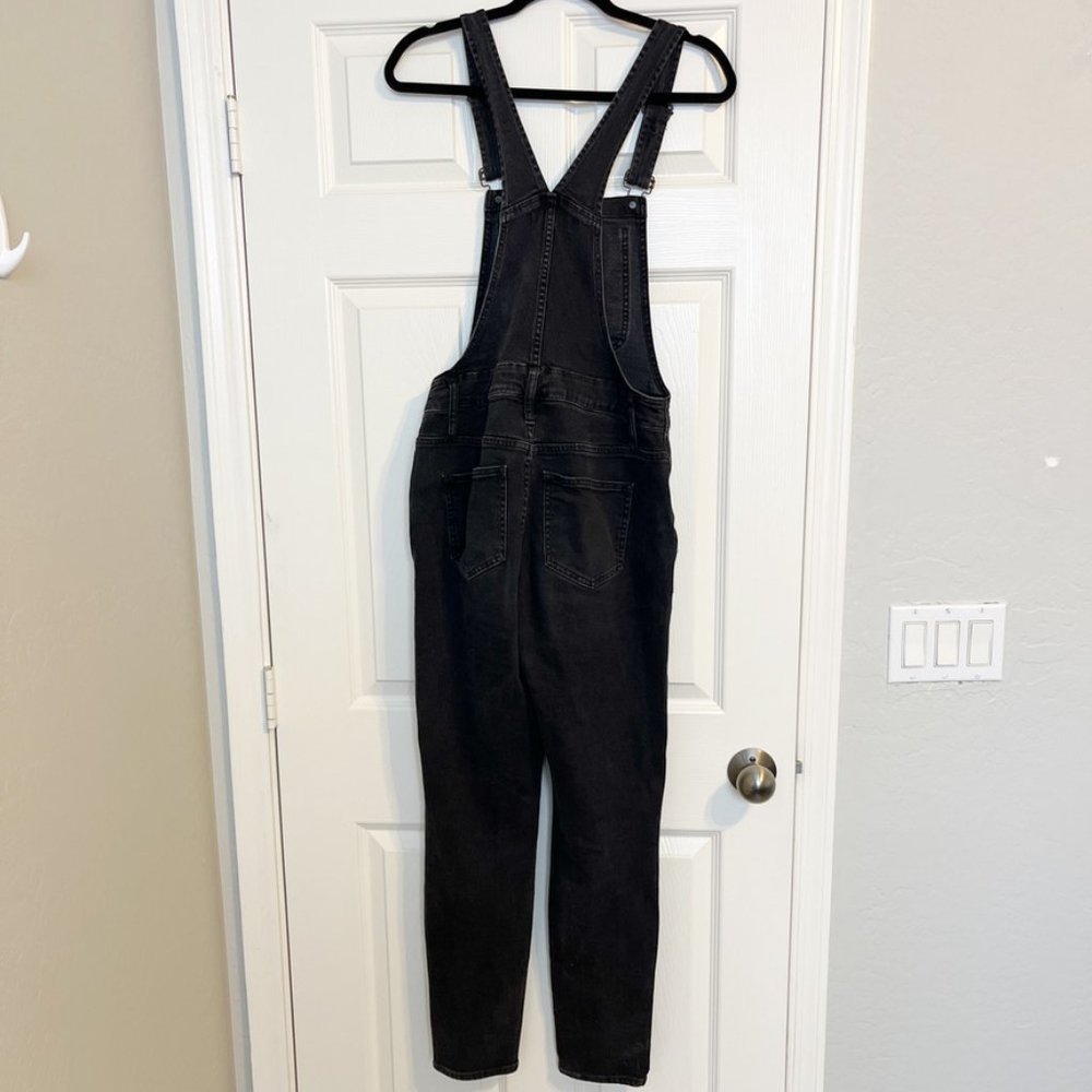 Madewell Black Denim Skinny Overalls in Lunar Wash Medium - Picture 8 of 9